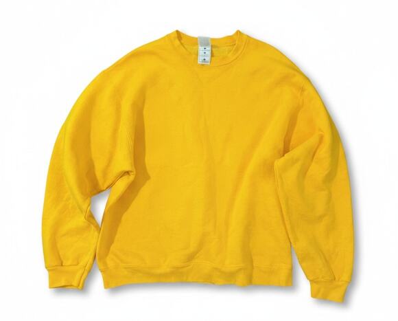 Fruit of the Loom Other - Fruit of the Loom Supercotton Crewneck Sweatshirt Mens L 90s Y2K Yellow Chic